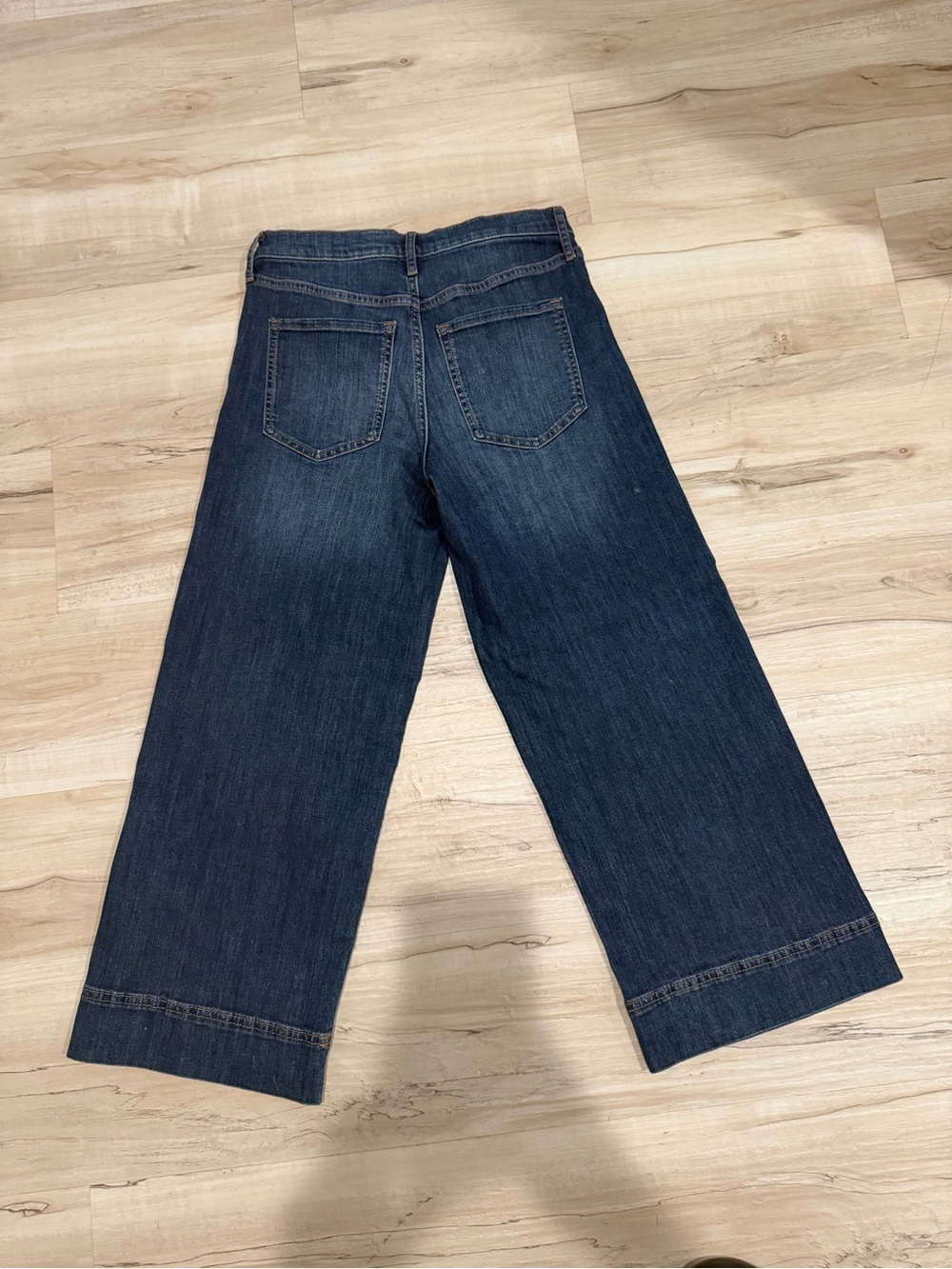 J. Crew Women's Wide Leg Cropped Jeans in Medium Blue Wash - Picture 6 of 6